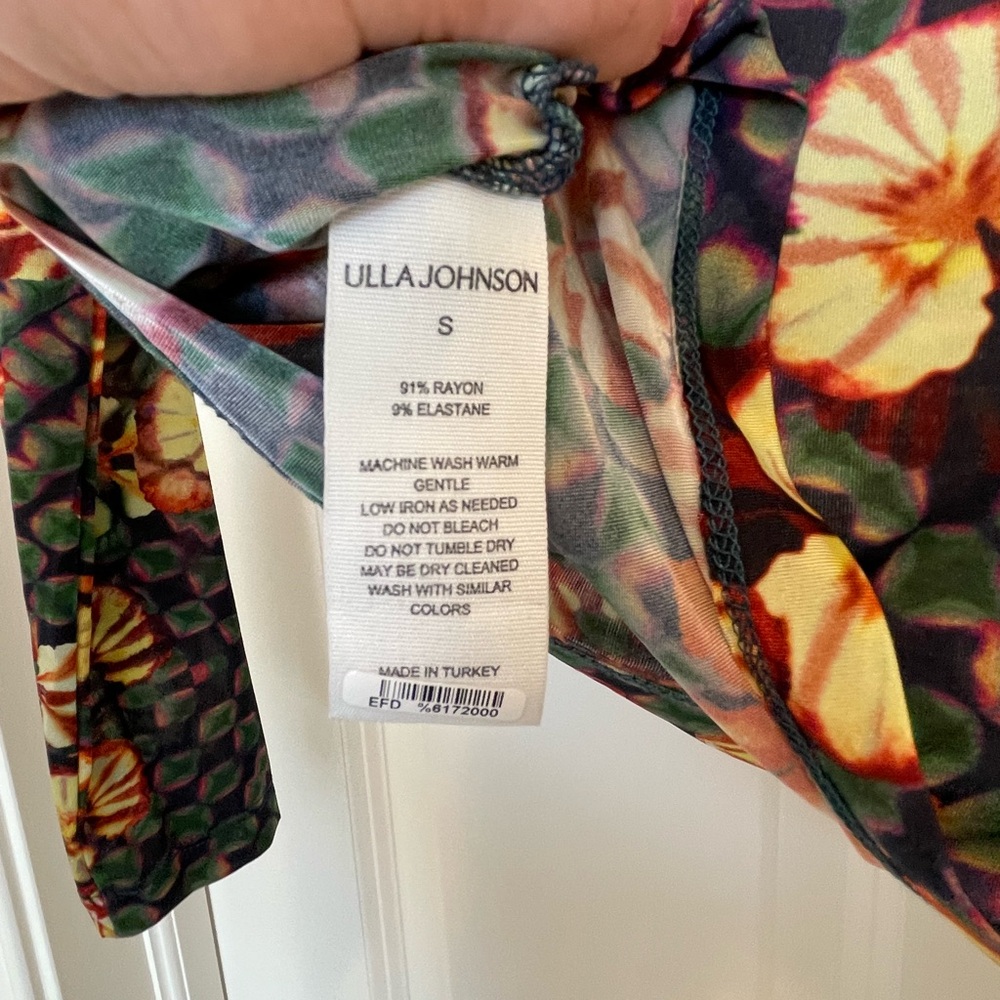 Ulla Johnson Floral Turtleneck Top in Black, Orange, Yellow, Green - Picture 3 of 3